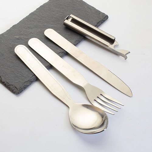 Miniatura 9 de Juego de 2 cubiertos de pícnic, juego de cubiertos extra fuertes, juego de cubiertos ultra fuertes, juego de 3 piezas para uso doméstico, viajes,