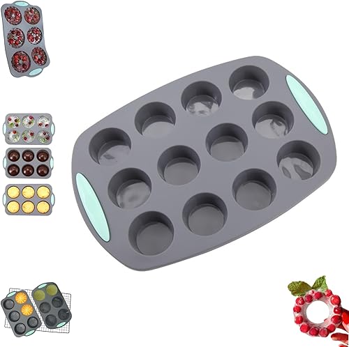 Miniatura 8 de Molde de hielo en forma de corona, bandeja de cubitos de hielo de corona navideña de silicona y juego de moldes de copos de nieve, moldes de hielo