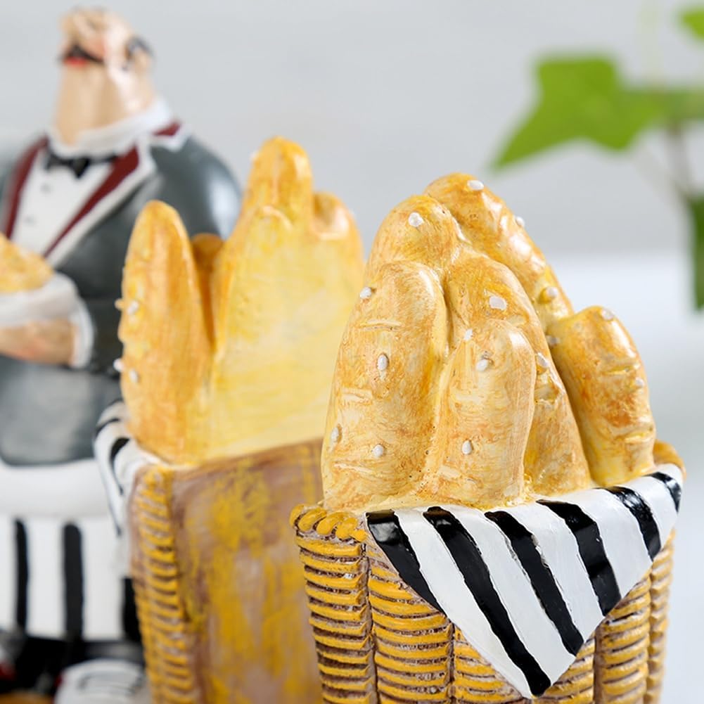 Chef Figurine Napkin Holder Cute Italian Chef Kitchen Bar Decorative Paper Towel Holder