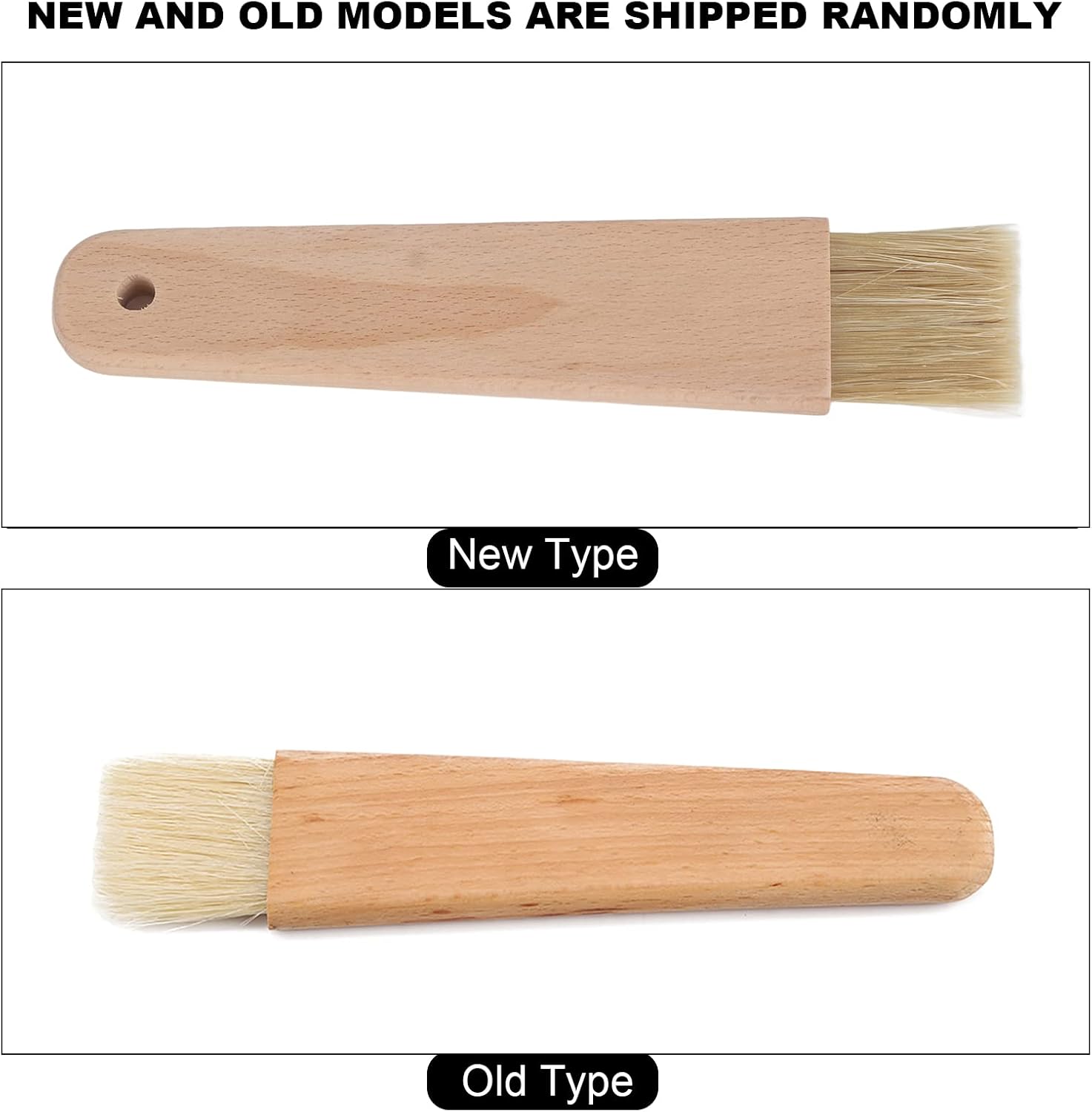 Pastry Brushes For Baking Wooden Barbecuing Brush Baking Brush Oil Sauce Butter Kitchen Tool(Flat Handle)