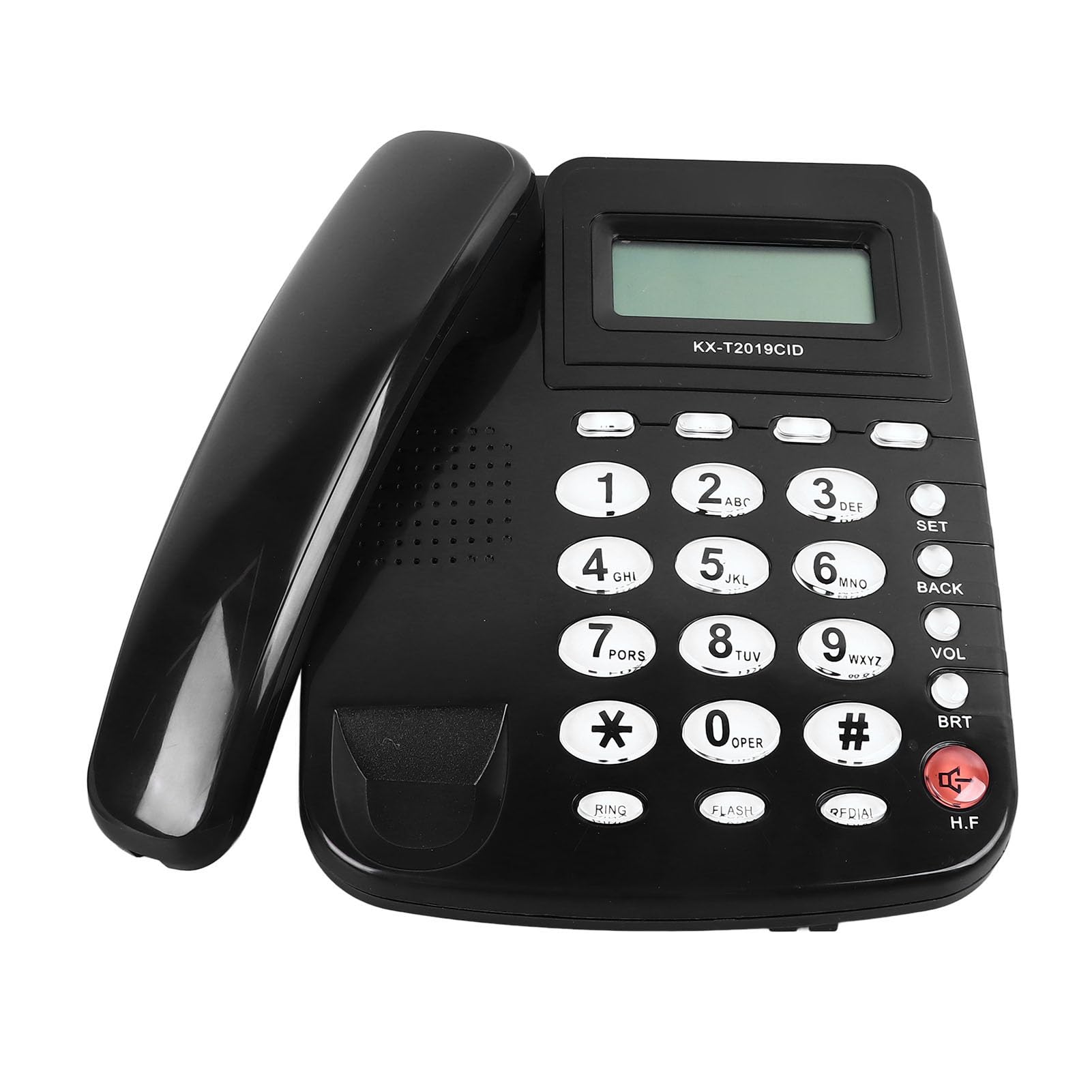 Telefono con Filo con Tasti Grandi, Telefono Fisso con Display ID chiamante, chiamate in Vivavoce Multifunzione, per Ufficio, Reception, casa, Hotel