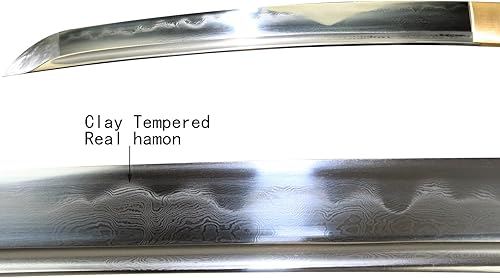 Miniatura 3 de Cuchillo japonés Tanto hecho a mano, arcilla de acero de Damasco, templado, afilado, corta, espada mini, katana, 20 pulgadas