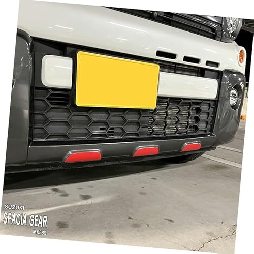 【松印】車種専用 バンパーステッカー (フロント)3 スズキ スペーシアギア MK53S ハイブリッド フレアワゴン タフスタイル MM53S GEAR 【カラー:通常レッド】【代引き可】