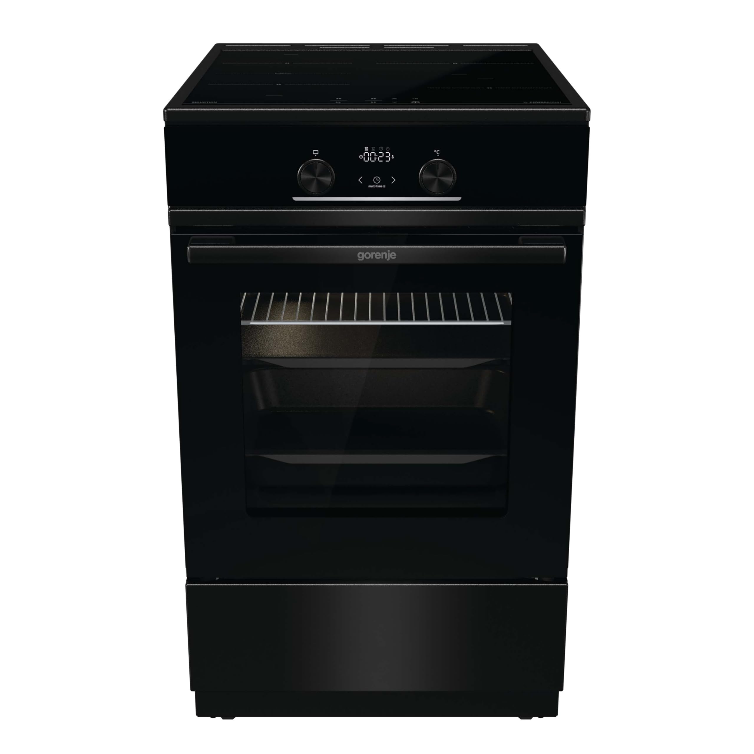 Gorenje GEIT 5 C60BPG Elektro-Standherd mit Induktionskochfeld (50 cm, 70 Liter, Schwarz)