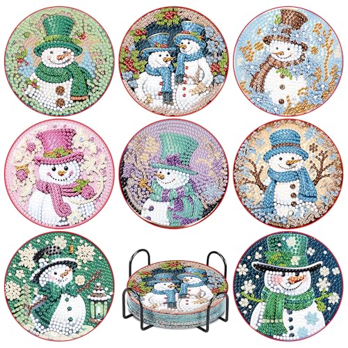 8 Stück Diamond Painting untersetzer with Holde- mit...