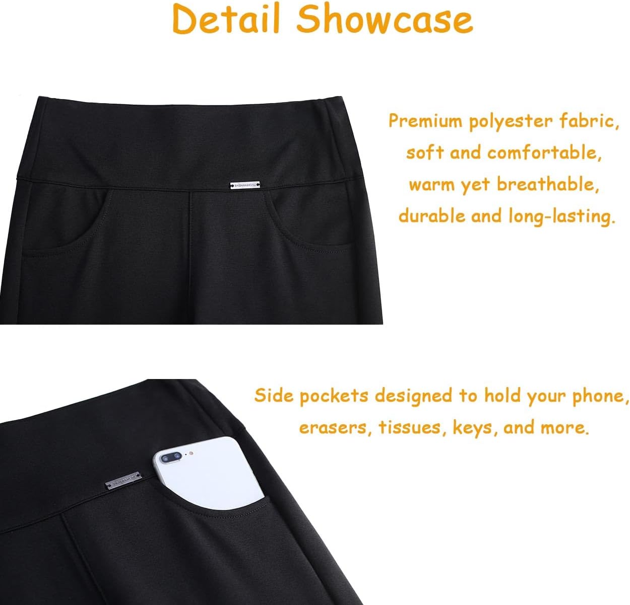 YMSHOPE Winter Women's Thermal Leggings High Waist High Elastic Lambswool Fleece Lined Thermal Pants Pocket Style - Image 6