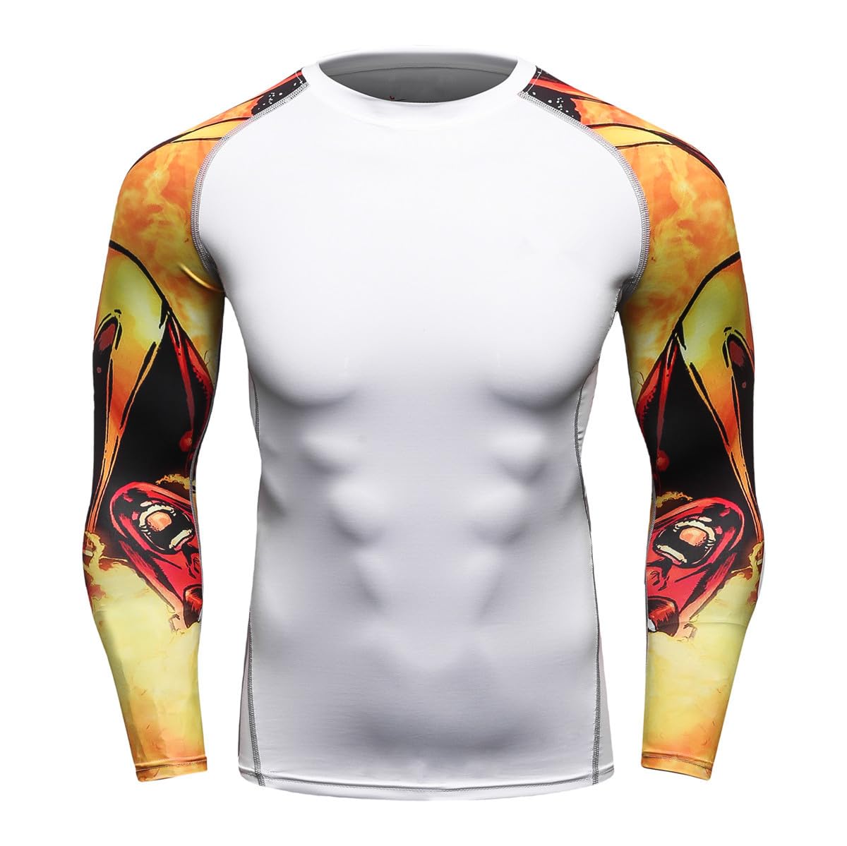 Men's Soft Slim Long Sleeve Dry-Fit Compression Gym Trainning Shirt