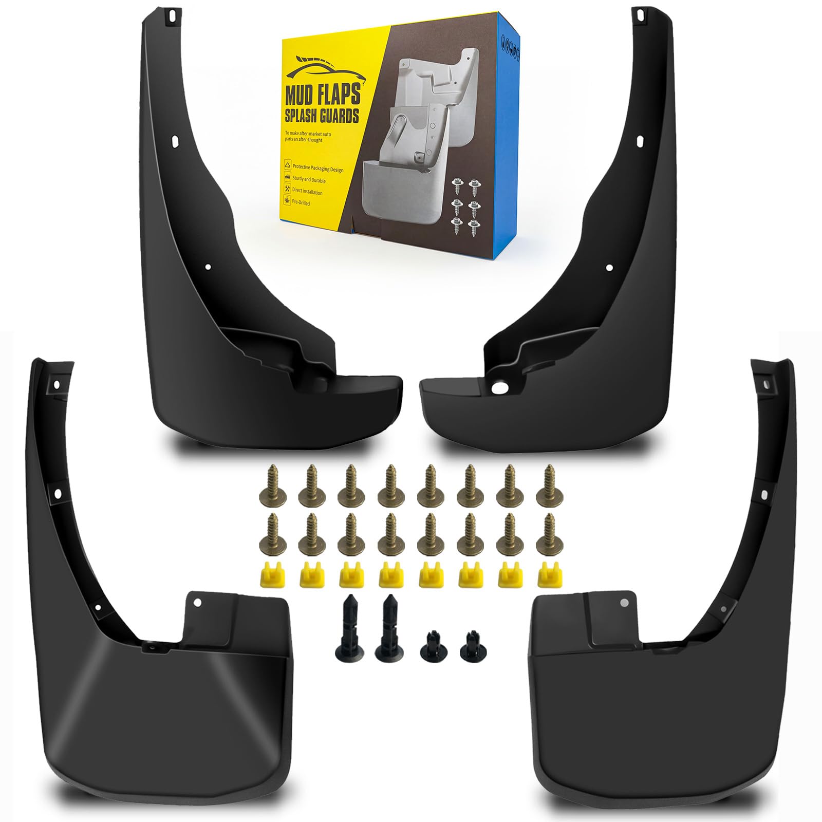 Mud Flaps Fit for 2005-2022 Niss-an Frontier (w/D40 Body Code) [Not fit 2022 w/D41 Body Code] Dedicated Mudguard for Four Seasons Universal Protection, Front and Rear