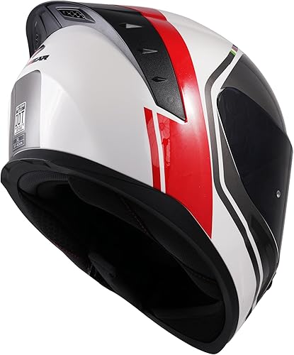 Miniatura 8 de Casco de motocicleta de cara completa, cascos para motocicleta de adultos, MG611, casco de motocicleta de carreras de calle con visera negra para