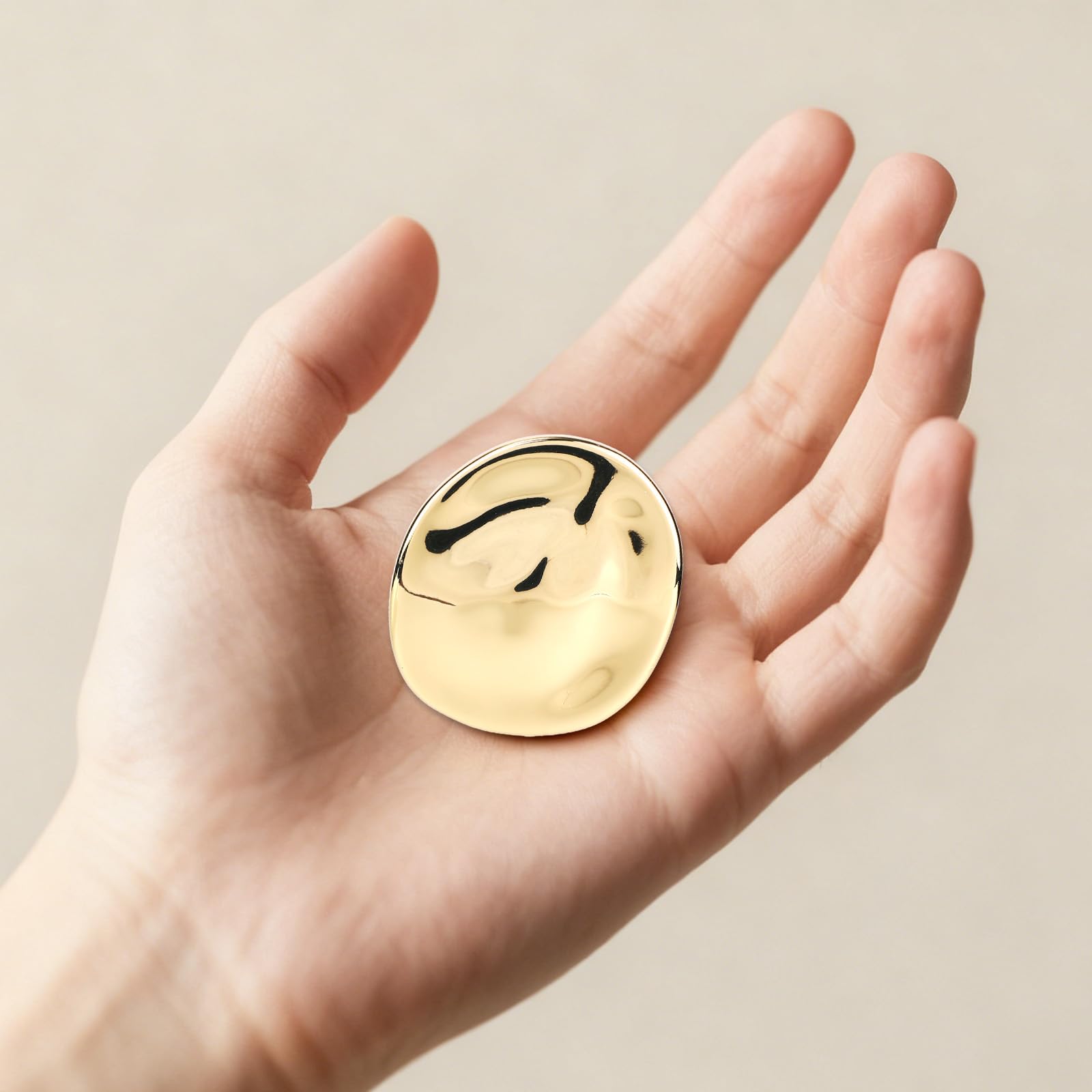 Mikovivi Géométrique Broche en Métal, Broche Vintage Rondes Irrégulières pour Femmes Hommes Élégante Épinglette Bijoux Robe de Soirée pour Mariage Fête D'Anniversaire