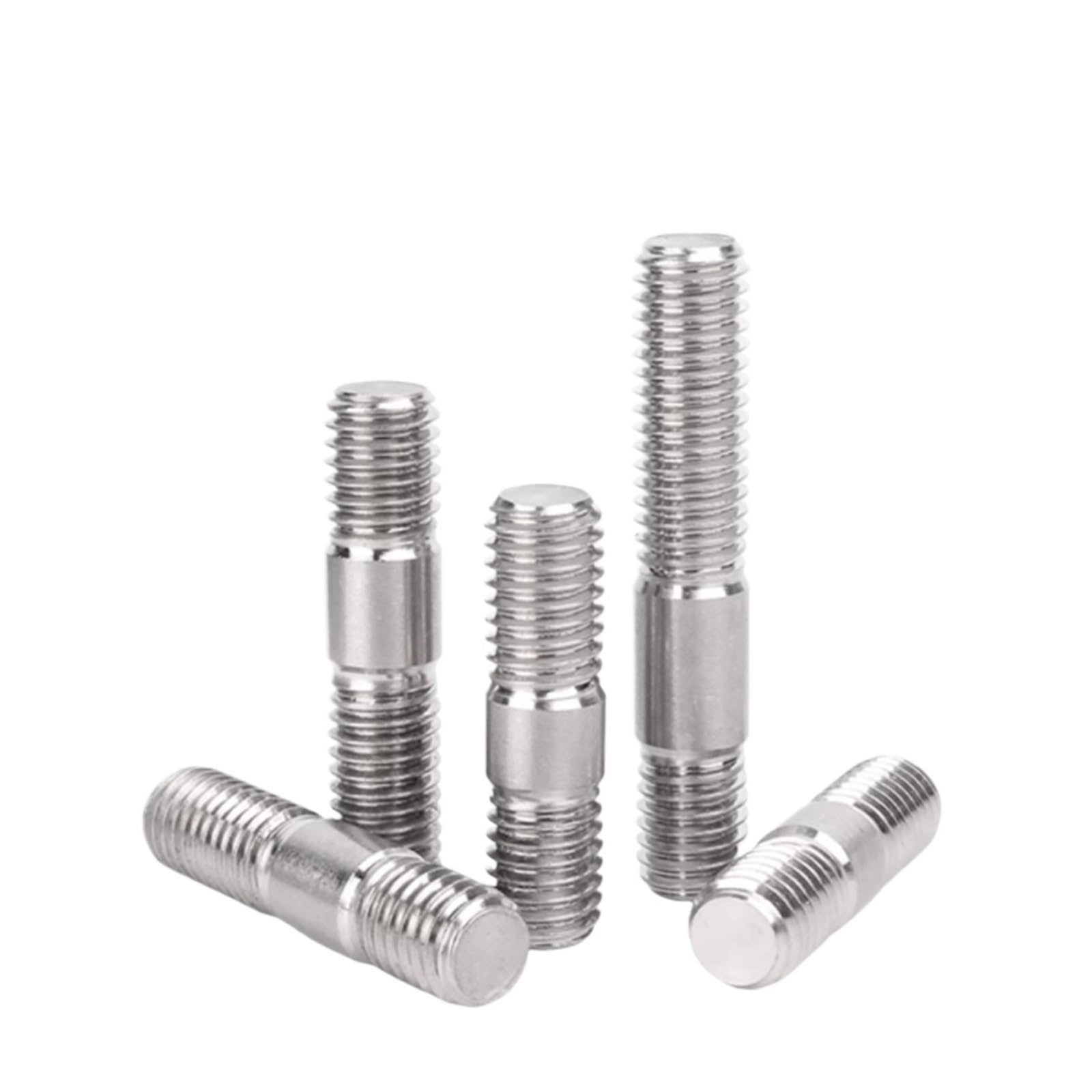 Gewindestange Edelstahl-Doppelendbolzen mit ungleicher Länge, Doppelgewinde-Stabbolzen, Zahnstange(80mm,M16 -2pcs)