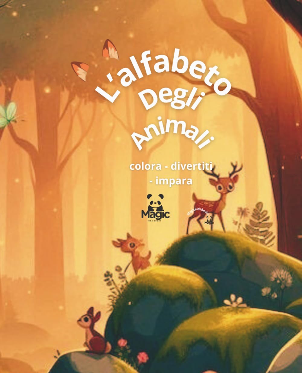 L’alfabeto degli animali: Libro da colorare per bambini Impara con l'alfabeto degli Animali