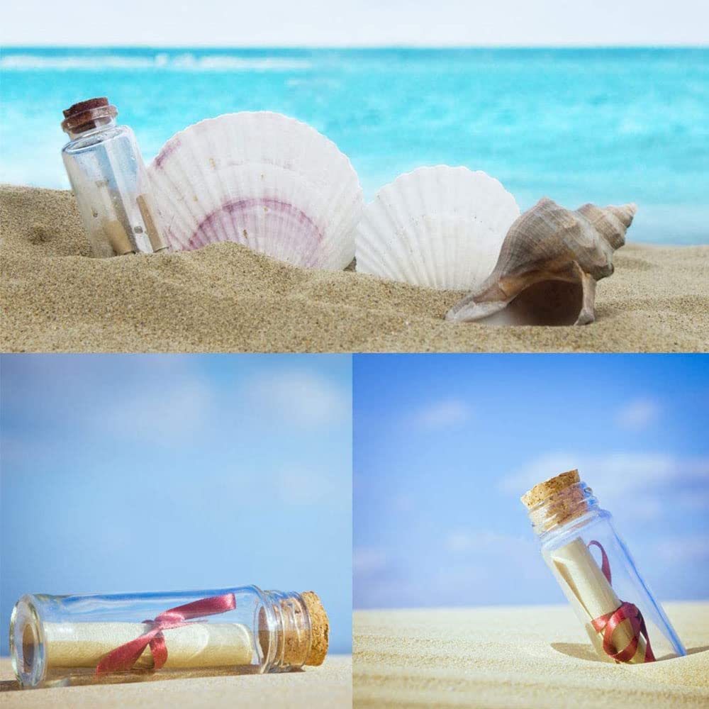 30 Pièces Petite Fiole en Verre, Tube a Essai Verre pour Les Mariages, Tube en Verre avec Bouchon Liege, Debout à Cause du Fond Plat, pour épices, Décoration de Bricolage, Fleurs, Boules de Sucre