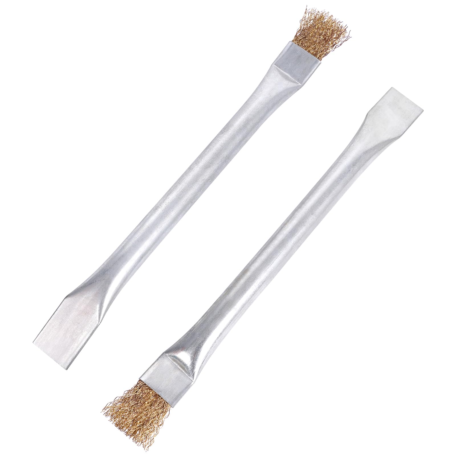 ACATMOON Professional Steel Wire Brush for Pellet Stove Cleaning, Steel Brush with Scraper, Metal Long Handle,Suitable for Removing residues (2)