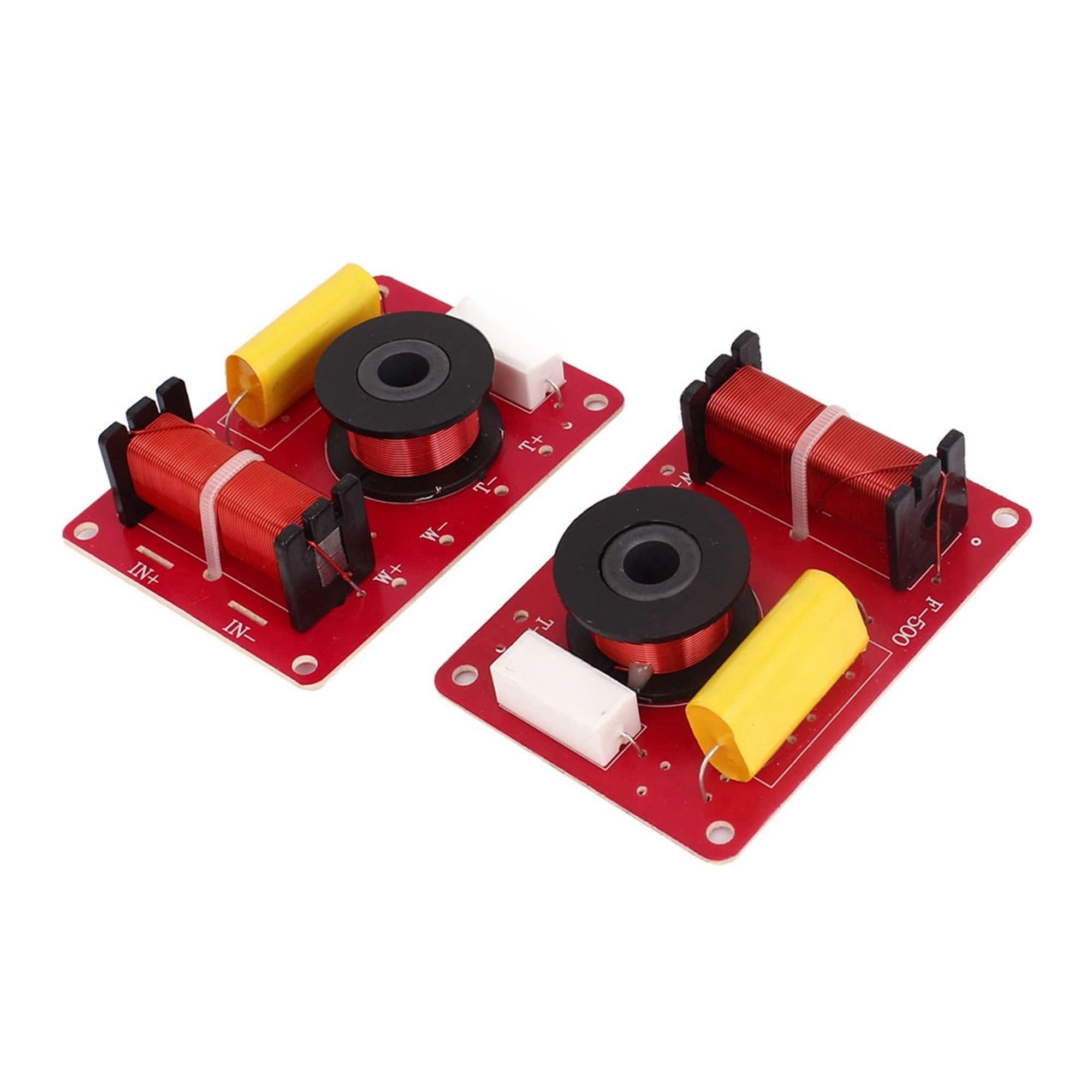THE WHITE SHOP2 Pcs 100W Crossover for Speaker 2-Way Speaker Frequency Divider Crossover Filter Crossover Filters Frequency Distributor for Car Audio System Treble and Bass Distribution Audio