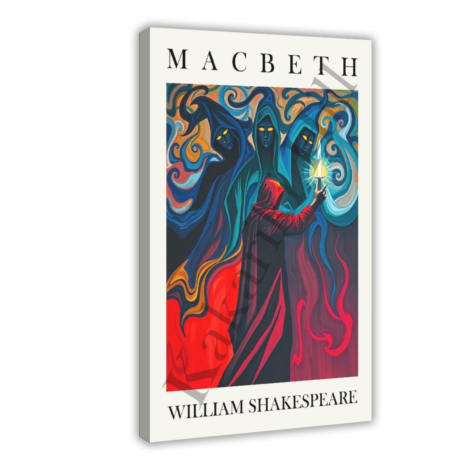 Bknsljh William Shakespeare Canvas Poster Bedroom Decor Landscape Decor Gift 08X12inch(20X30cm)