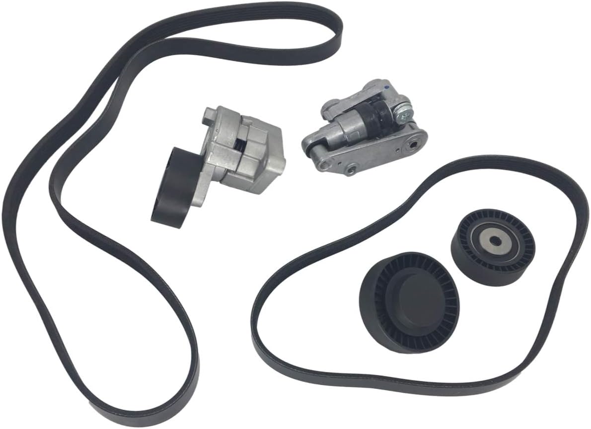 Serpentine Drive Belt Tensioner Assembly Component Kit 780204 for BMW 328i 1996-2000 for 330Ci 2001-2006 for 330i 2001-2004 for 330xi 2001-2005 for 528i 1997-2000 for 530i 2001-2005 11281748832