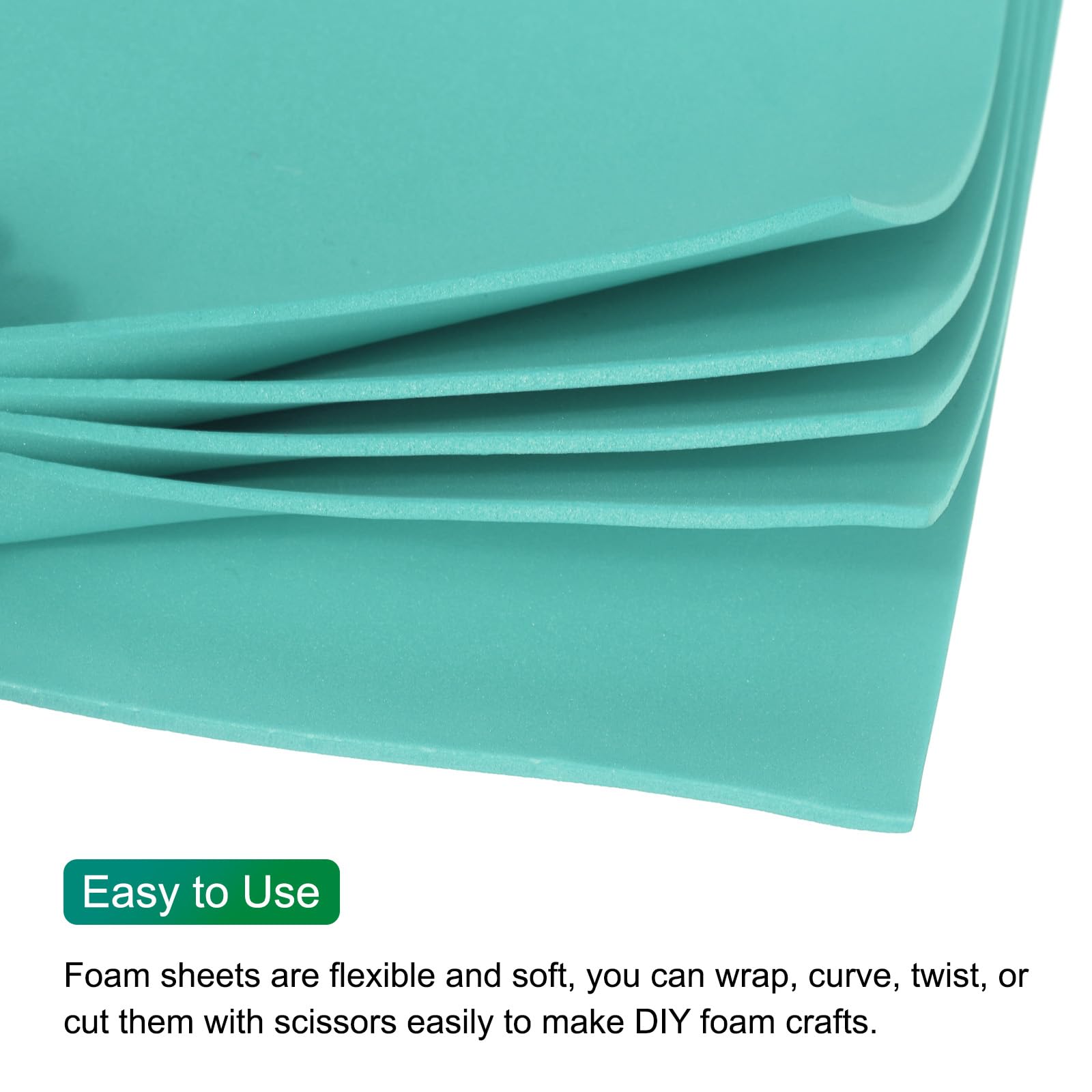 QUARKZMAN Lot de 5 Feuilles Feuilles de Mousse EVA Vertes 90 cm x 50 cm