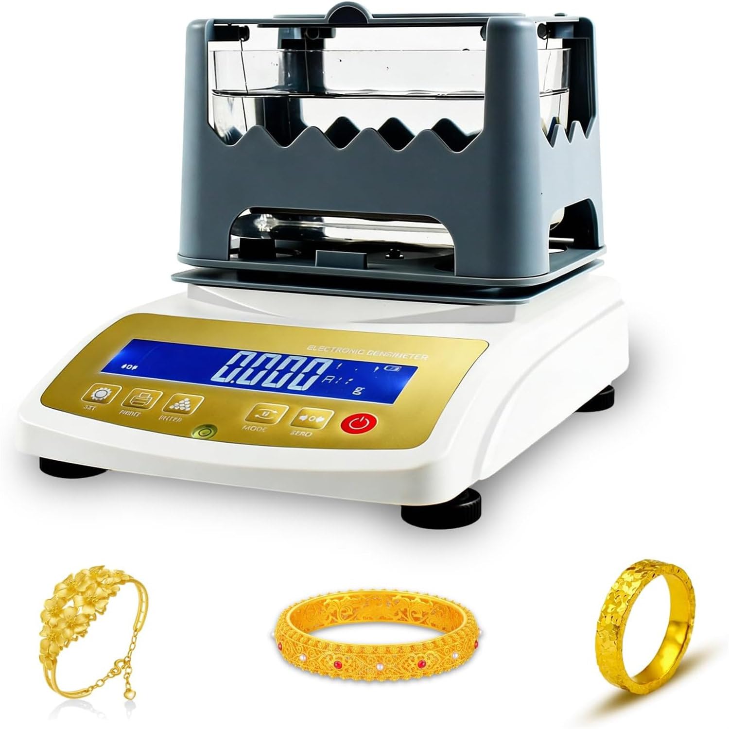 Probador Electrónico Digital Pureza Oro, Analizador Alta Precisión para Pruebas Oro, Verificador Metales Preciosos, Probador Densidad Oro, Detector Quilates, para Joyería Inversión 600g