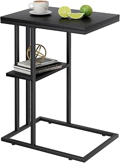 Side Table C Shape, Sofa Side Table, Coffee Table Small Table, Sofa Table Side Table Bed, Side Table Sofa, Coffee Table Small Laptop Table, Coffee Table, Woodiness, Pure Black