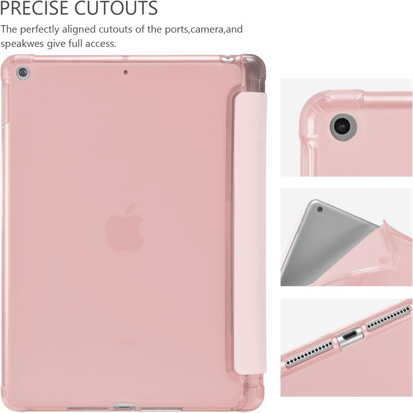 MAYCARI Cute Kawaii Pig Case Compatible with iPad 10th Generation 10.9 Inch 2022 with Pencil Holder, Auto Sleep/Wake, Pink Girly Cartoon Soft TPU Back Cover foriPad 10th Generation