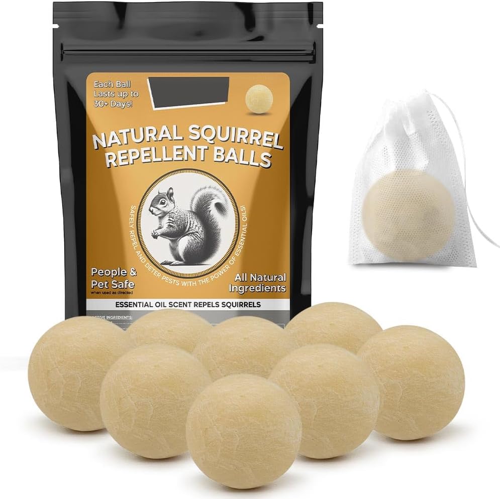 Squirrel Repellent Outdoor,Repel Squirrels,Mint Chipmunk Repellent Outdoor,Squirrel and Chipmunk Deterrent, Garden Squirrels Deterrent for Attic & Yard-8P