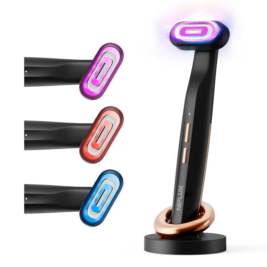 Amazon.co.jp: NIPLUX 目元 美顔器 EMS 三色光LED 振動 温熱 1台