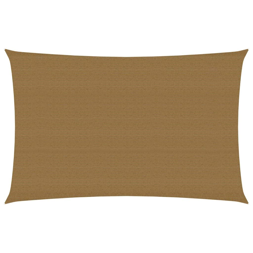 vidaXL Sunshade Sail - Taupe 160 g/m² HDPE, Rectangular 3x5 m Canopy for Garden, Patio, Playground & Balcony, & UV Resistant with Stainless Steel Fasteners — image 1