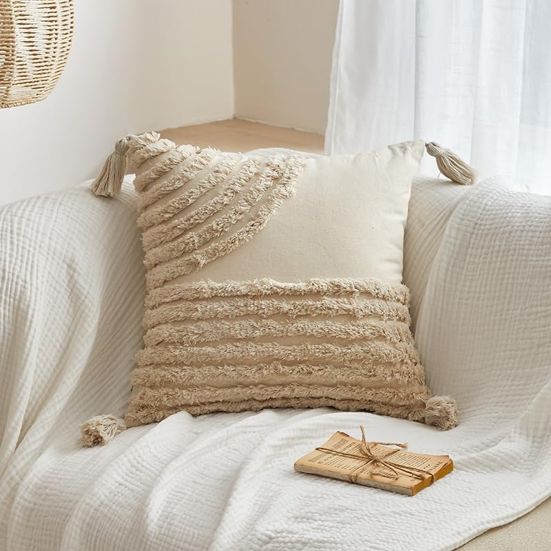 Herfair Kissenbezüge, Kissenbezug 45 x 45 Herbst Kissenhülle Abstrakt Muster Sofakissen Dekokissen 2er Set Outdoor Kissen Bezüge für Wohnzimmer Schlafzimmer Sofa Stuhl Wohnkultur (Halbrund,45 x 45cm)