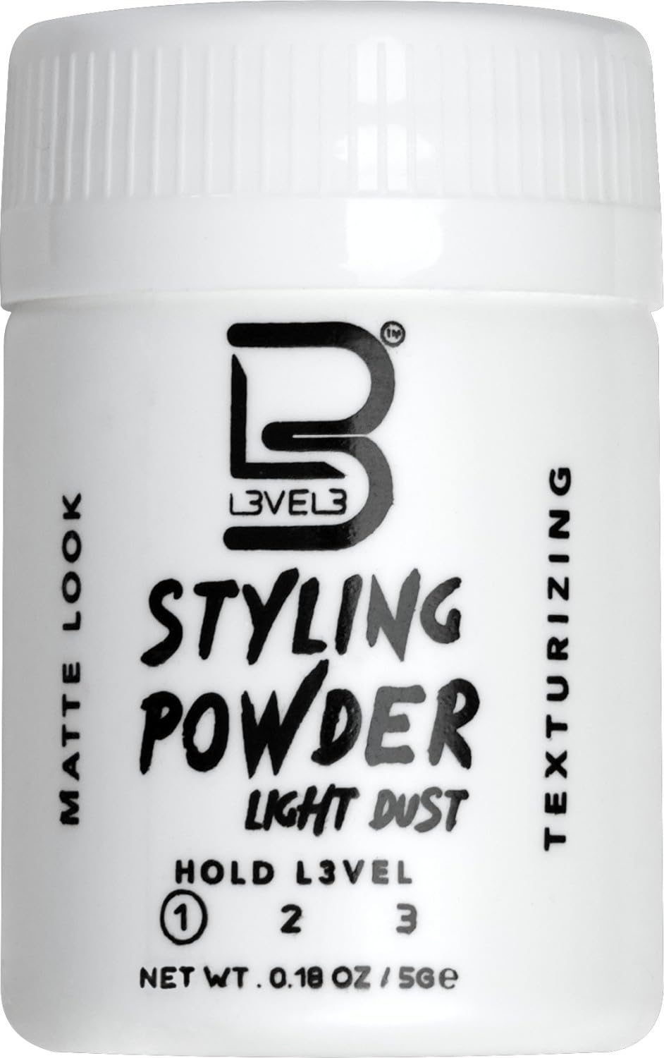 L3 - Travel Styling Powder - Small 0.18 oz for Travel - Natural Look Mens Powder