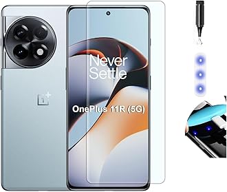 NISHTECH G-TEL series Advanced HD+ Curved UV Tempered Glass Screen Protector Designed for OnePlus 11 5G, OnePlus 11R 5G || Full Screen Coverage with Easy Installation Kit (Anti-Scratch)