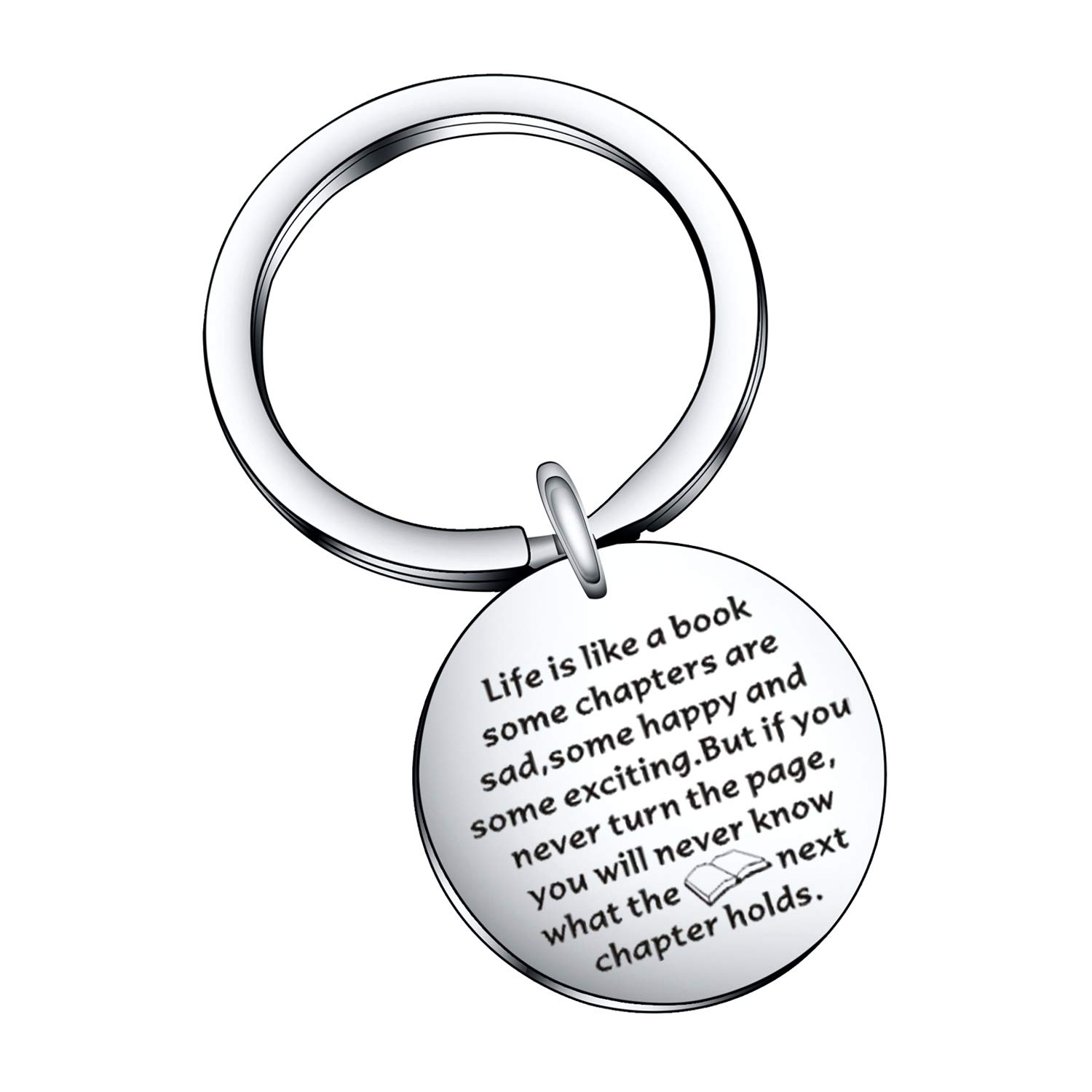 De&ai Life is Like a Book:Some Chapters are sad,Some Happy and Some exciting. (Keychain)