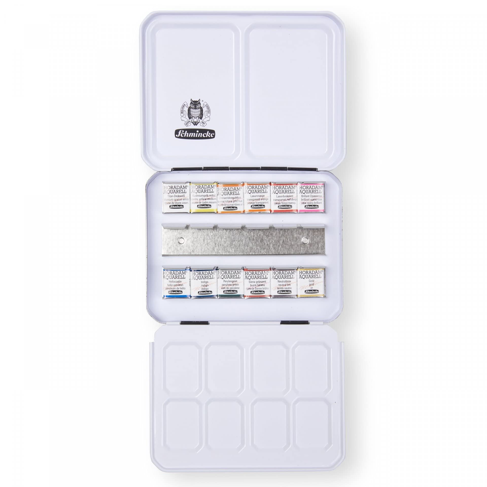 Zestaw farb akwarelowych Horadam Berlin Edition, 12 sztuk w specjalnym pudełku, 1/2 miseczek (74613)
