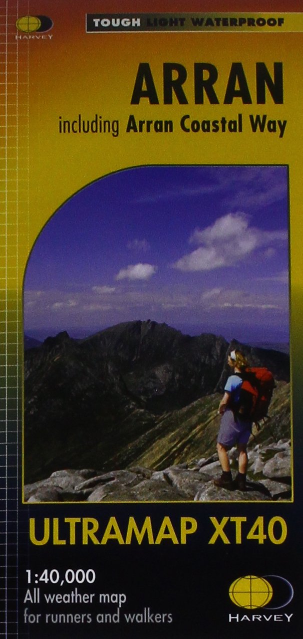 Pocket Size Map Arran Coastal Way Mini XT40 Waterproof For Walkers Runner Tough