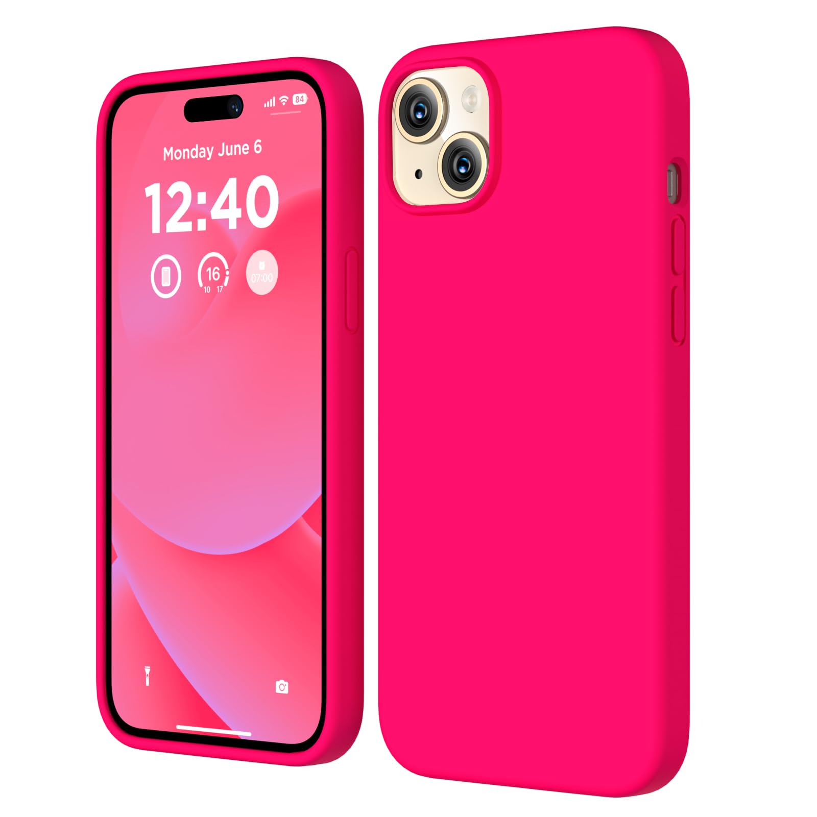 COFFKER Silicone Case for iPhone 15 Plus, Full Body Shockproof Protective Cove, Soft Anti-Scratch Microfiber Lining, Ultra-Thin Slim Cover Phone Case
