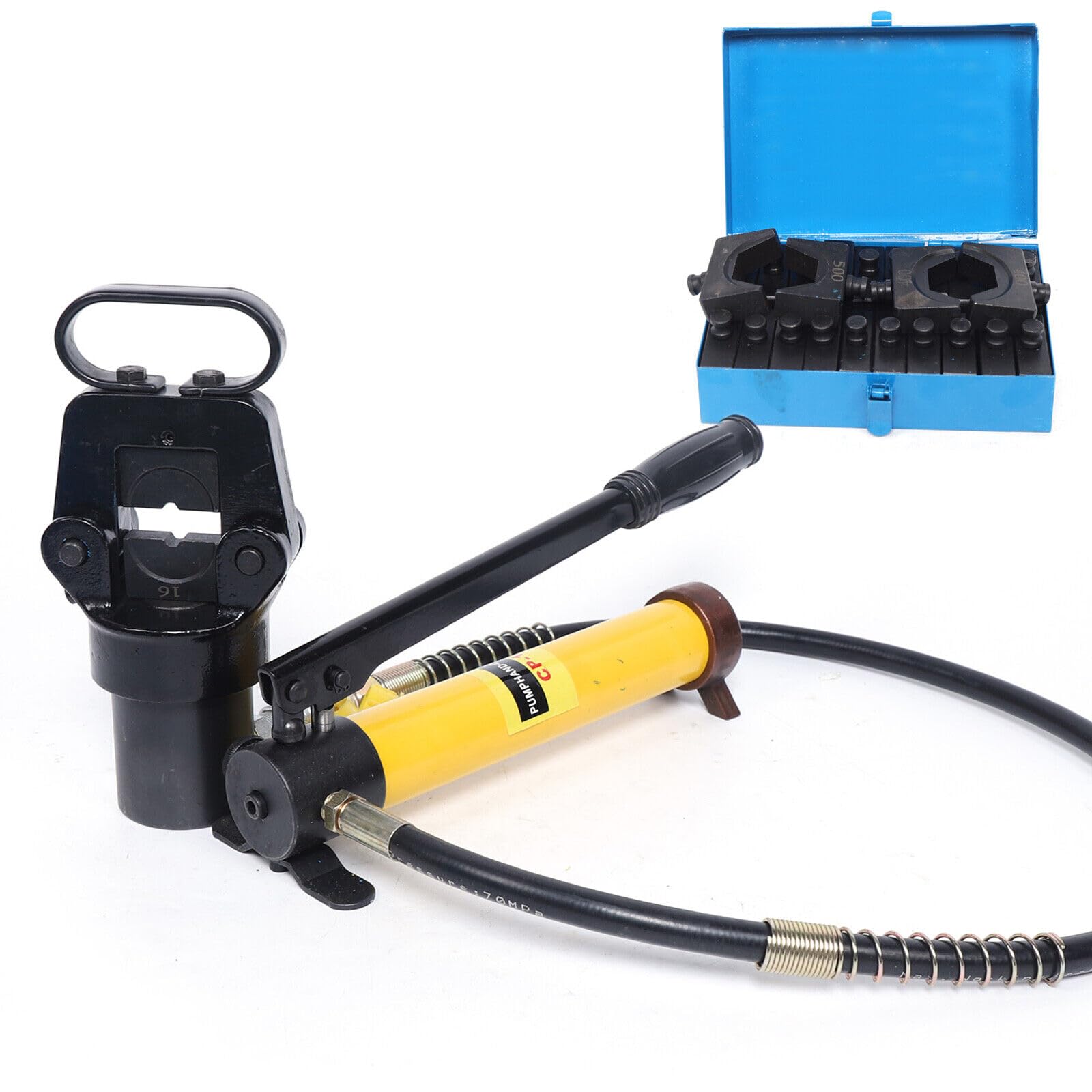 Alicates de engarce hidráulicos, 15 t, portabilidad, barra de prensado, herramienta de engarce hidráulica manual, alicates de cable hidráulicos, engarzador con bomba, tubo de acero inoxidable