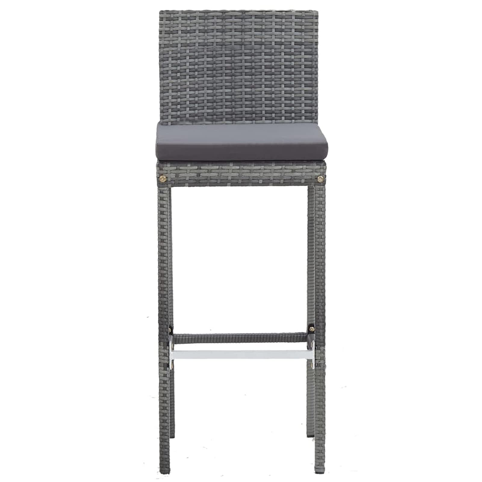 Ensemble de Bar 5 pcs Résine tressée Bois d'acacia Gris Mobilier de Jardin