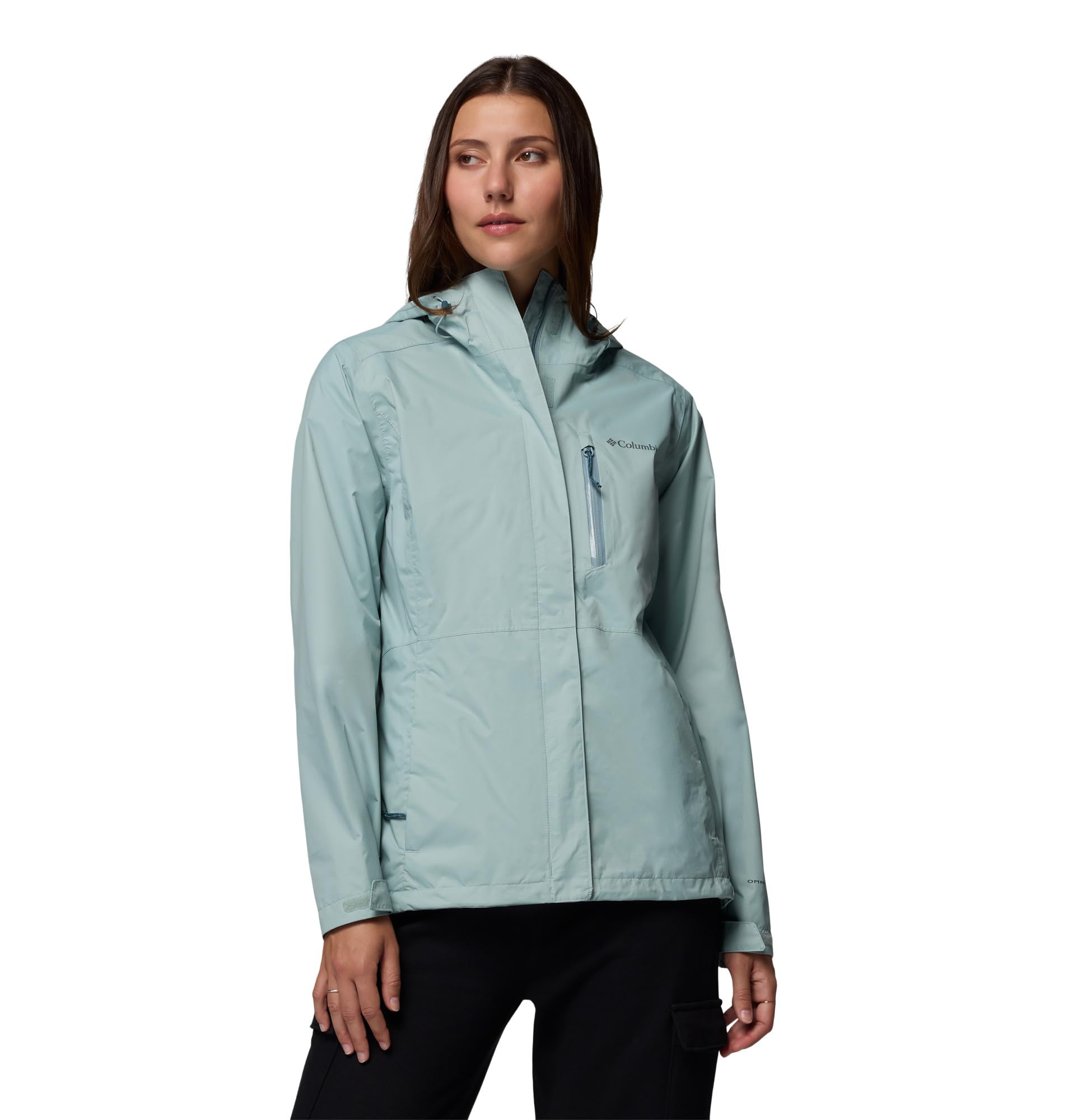 Columbia Damska kurtka Pouring Adventure 3, wodoodporna, niebieska, XL