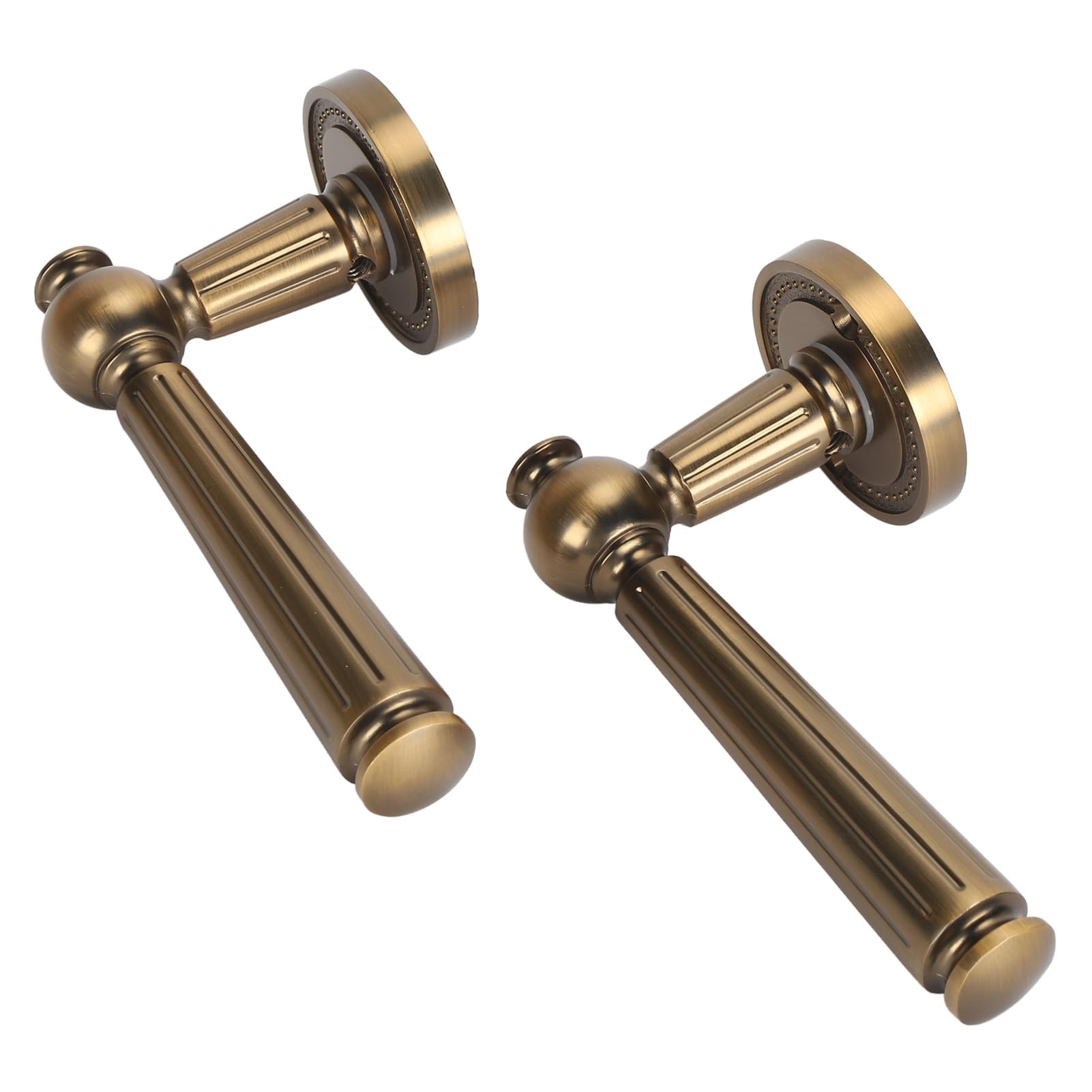 Manija de Puerta Dorada, Construcción de Acero Inoxidable y Cobre Puro, Diseño Ergonómico de Agarre Cómodo, Mecanismo de Bloqueo Silencioso, con Función de Bloqueo Separada,