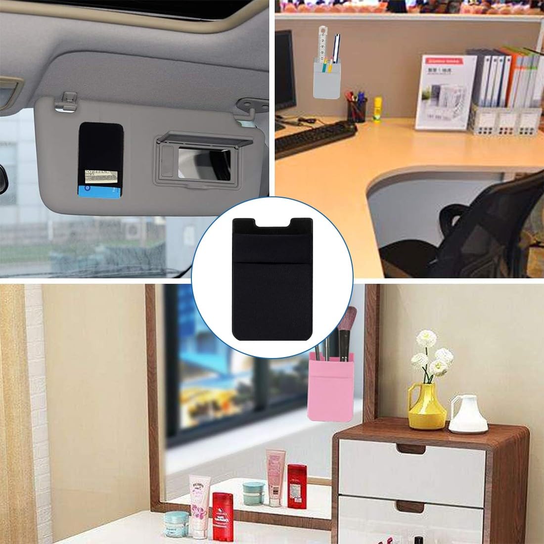 3 PCS Porta carte di credito per Cellulare, Titolare Della Carta per Cellulare Adesivo, Portafoglio per Smartphone, Porta Carte per Cellulare Adesivo Portafoglio, Wallet per Cellulare da incollare