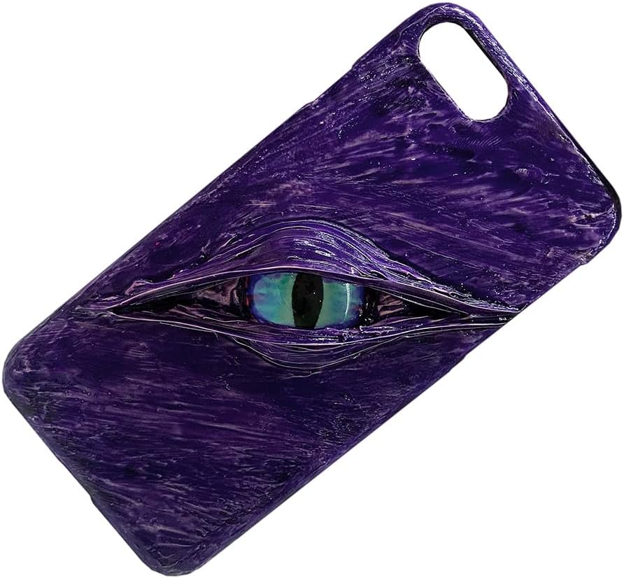 3D Scary Eyeball Phone Case - Handmade Ugly Junk Design for Halloween, Shockproof Protective Phone Cover Compatible with iPhone 15