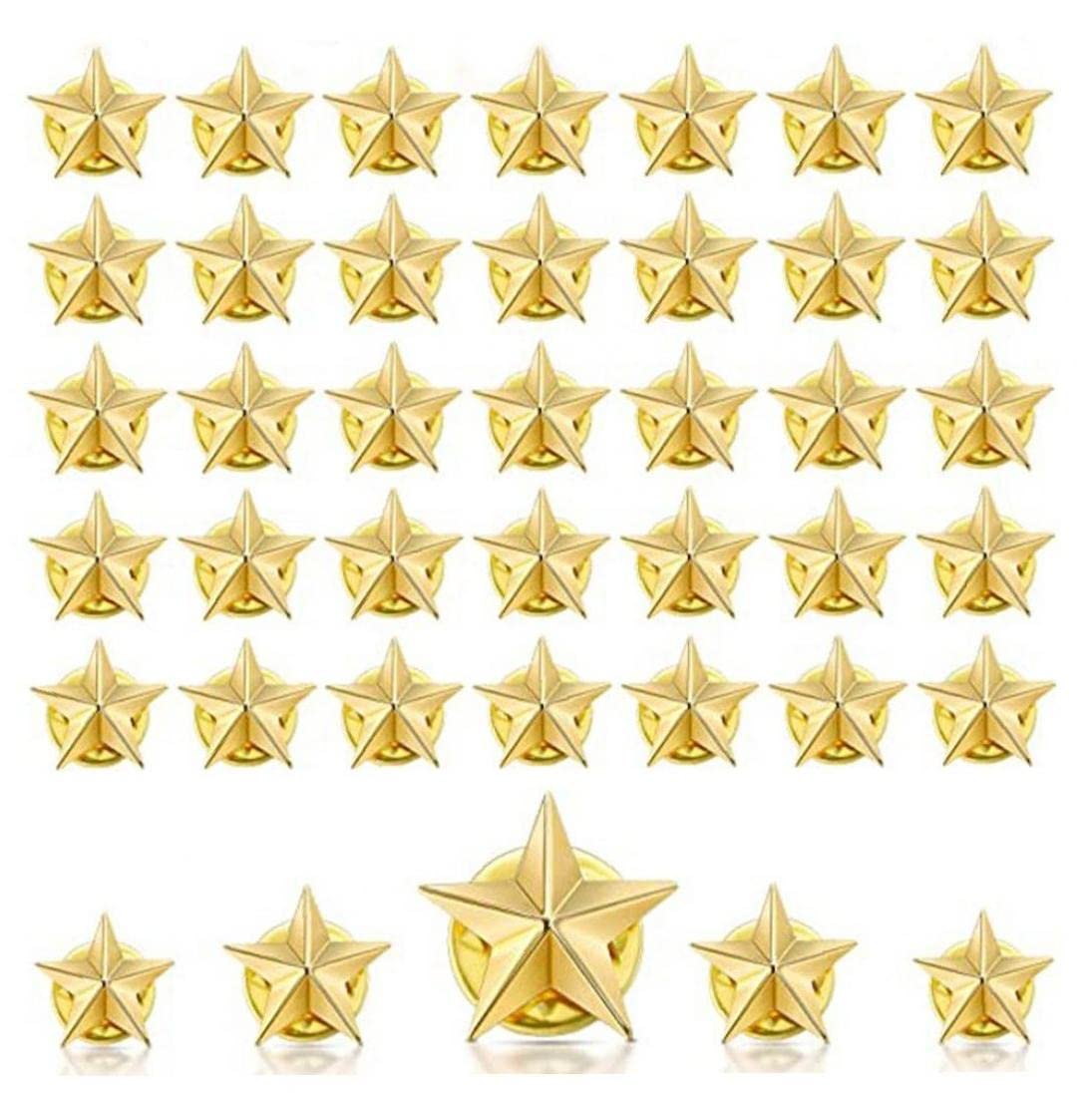 Star Pins en Métal Anti-Chute x40 Badge Étoile Pointu Fixation Stable