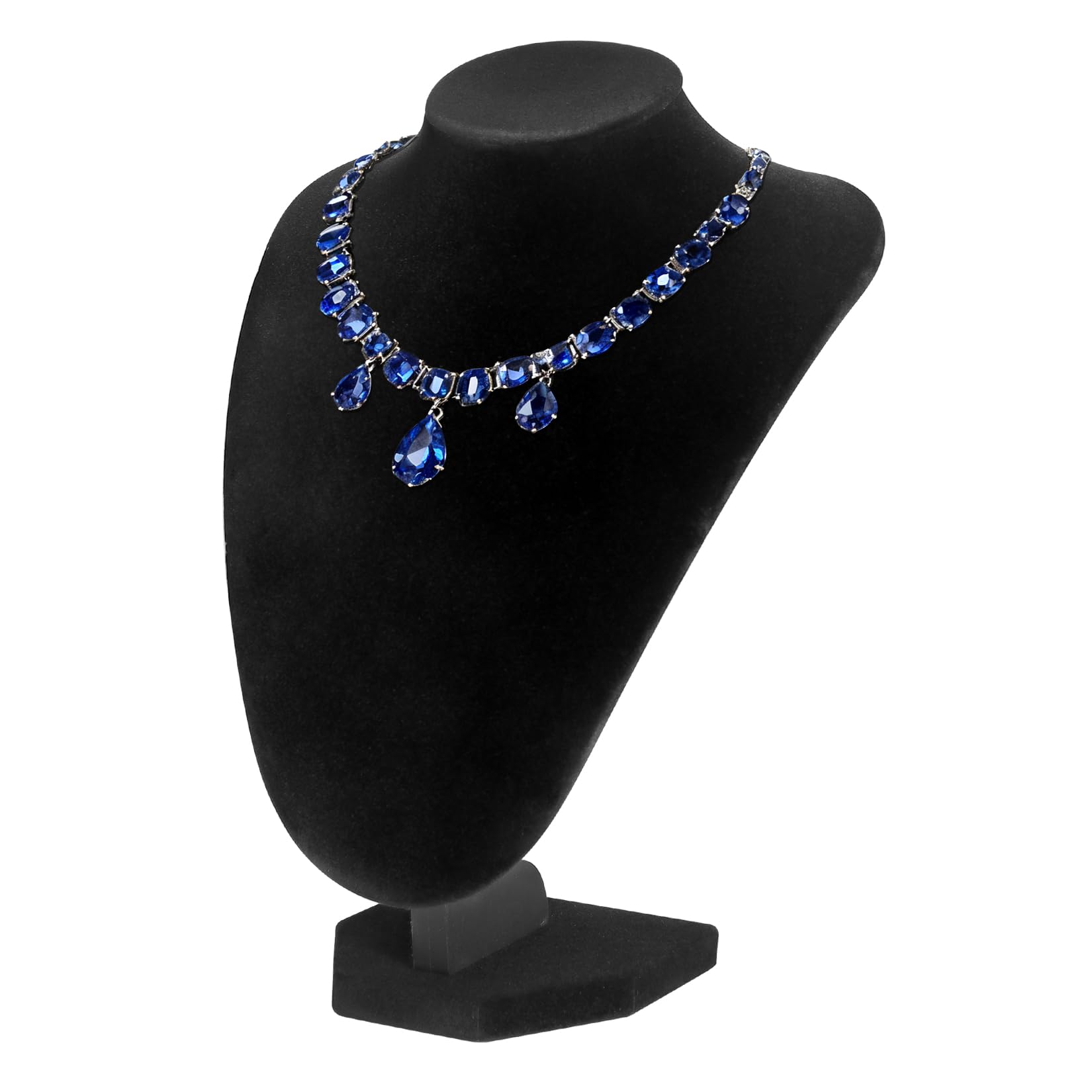 Photo 1 of TENINYU Black Velvet Necklace Display Stand, 9.6 Inch