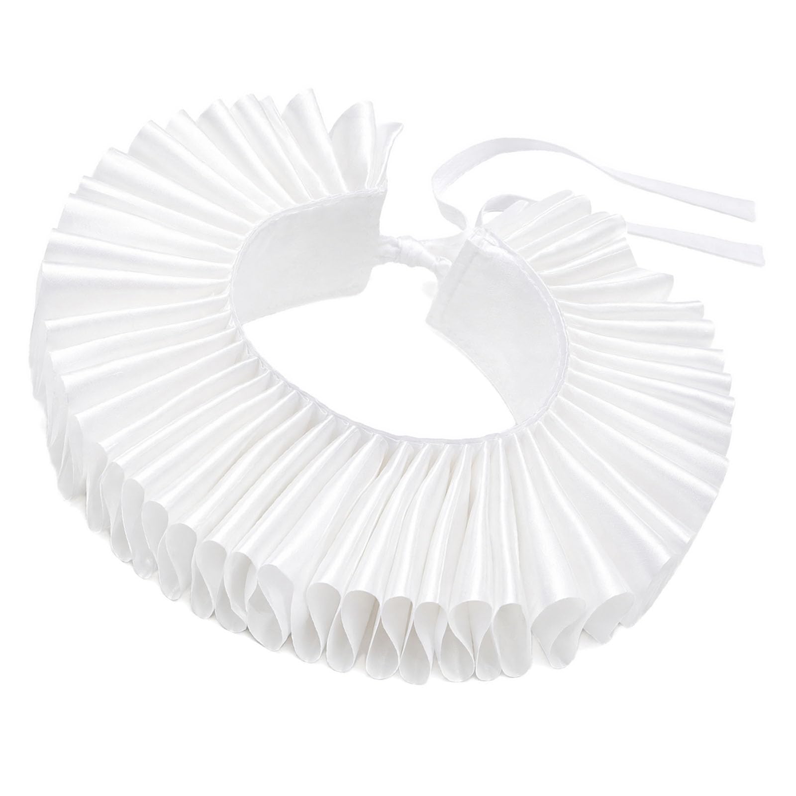 White Ruffle Elizabethan Collar for Women Clown Vampire Costume Accessories
