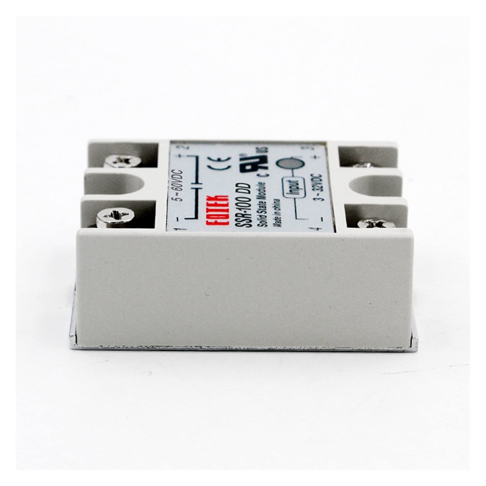 Relè SSR -50DA/60DA/75DA DC Controllo AC SSR White Shell Relè a Stato Solido monofase Senza Copertura in Mini relè(Size:SSR-60DA)