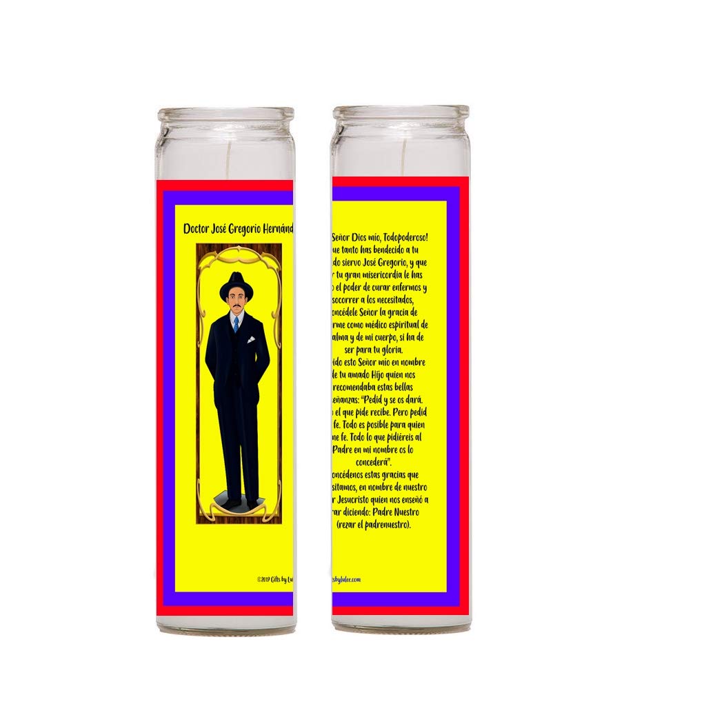 Jose Gregorio Hernandez Set Candles 2 Velas El Medico Sanador y Trajeta de Rezo Bendita por el Papa