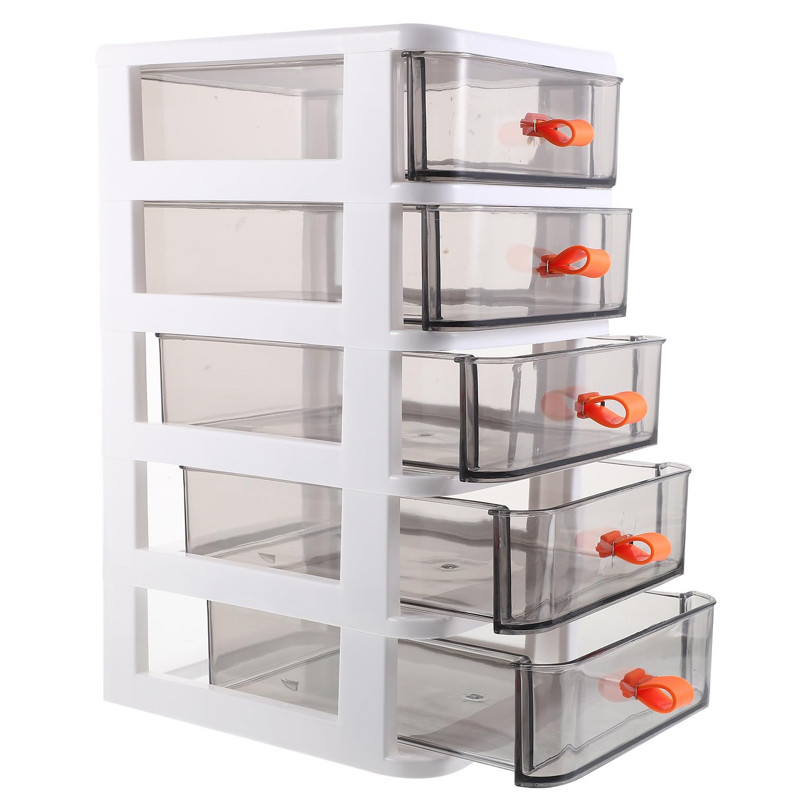 Organizador de Escritorio Capacidad Grande Cajones de Plástico Blanco y Materiales Resistentes, Práctico para Oficina y Almacenamiento de Papelería