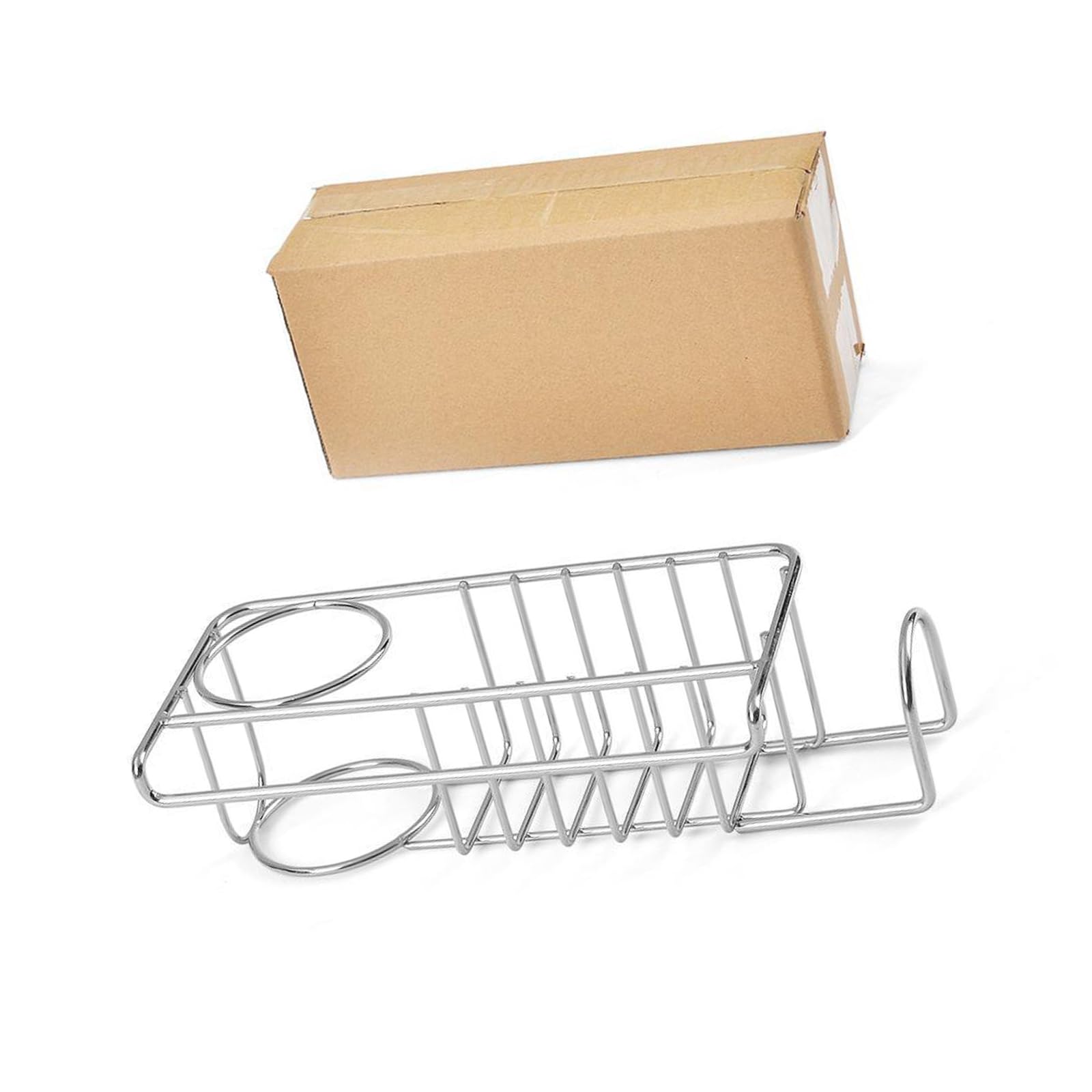 Msioytog Stainless Steel Cleaning Supply Stand for Kitchen Sink Arranges Items Without Occupying Counter Space Adhesive Sponge Planner