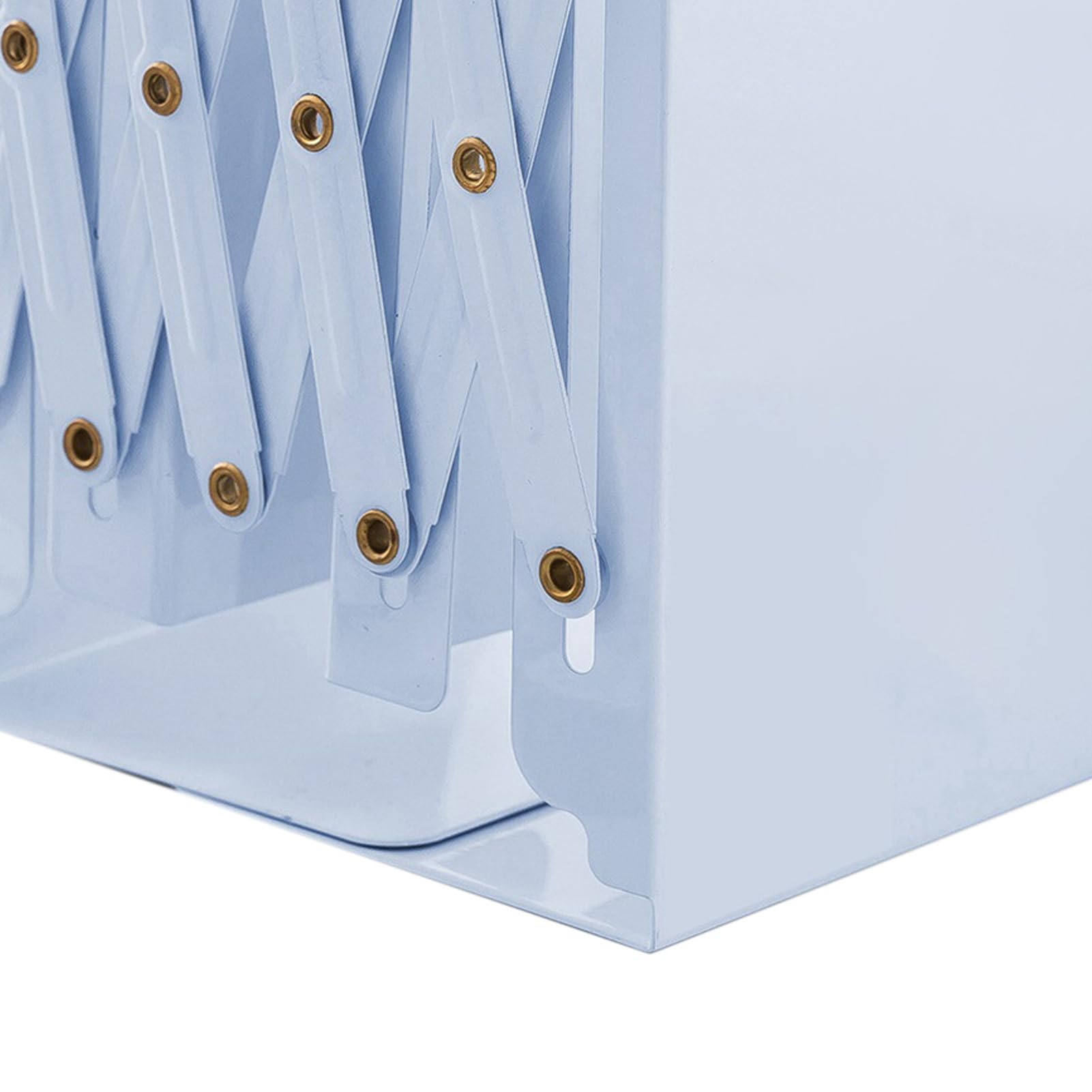 Bookends Retractable Flexible Large Size Without Sticker Metal Material Office Book Support for Desk Light Blue