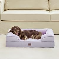 Vista 60 de EHEYCIGA - Cama ortopédica para perro grande, impermeable, de espuma viscoelástica y espuma tipo caja de huevos, bordes elevados, antideslizante